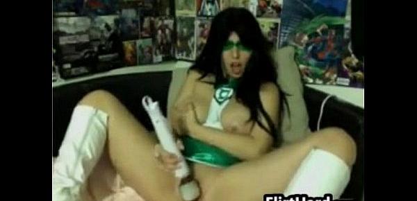 Female Green Lantern Masturbating